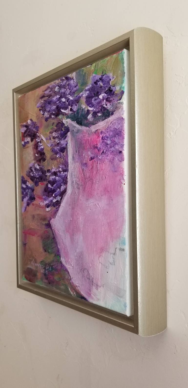 Original Abstract Expressionism Floral Painting by Kyungsoo Lee