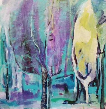 Original Abstract Tree Paintings by Kyungsoo Lee
