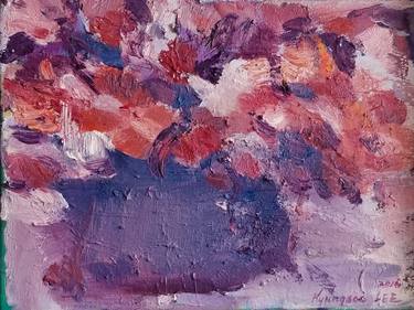 Original Abstract Expressionism Floral Paintings by Kyungsoo Lee