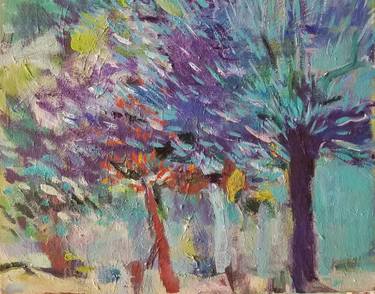 Original Abstract Expressionism Tree Paintings by Kyungsoo Lee