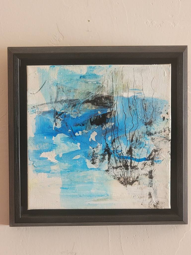 Original Abstract Water Painting by Kyungsoo Lee