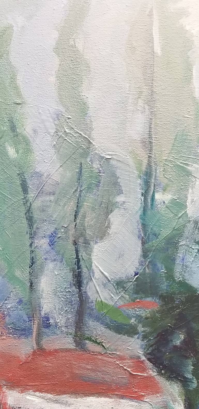 Original Abstract Expressionism Garden Painting by Kyungsoo Lee