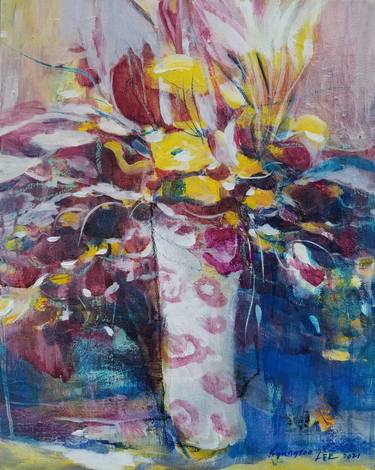 Original Abstract Floral Paintings by Kyungsoo Lee