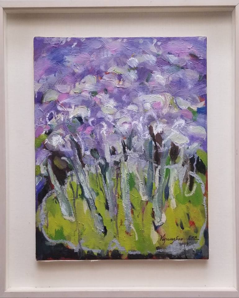Original Abstract Expressionism Seasons Painting by Kyungsoo Lee