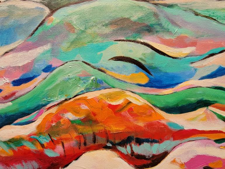 Original Abstract Expressionism Landscape Painting by Kyungsoo Lee