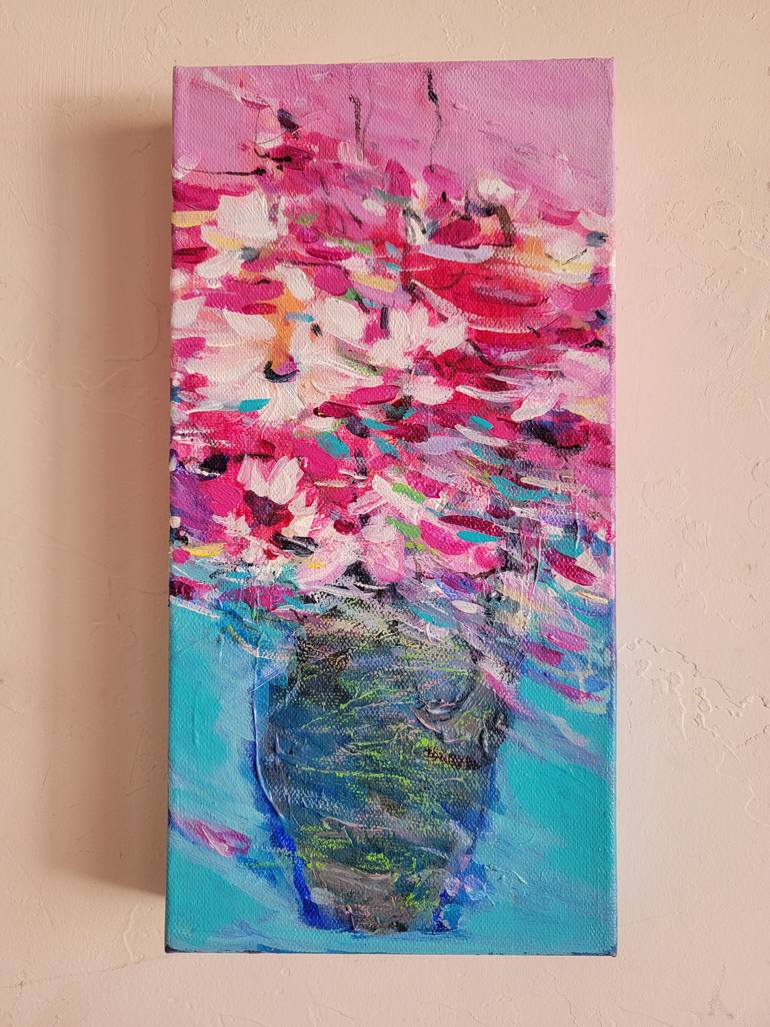 Original Abstract Floral Painting by Kyungsoo Lee