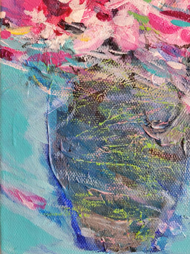 Original Abstract Floral Painting by Kyungsoo Lee