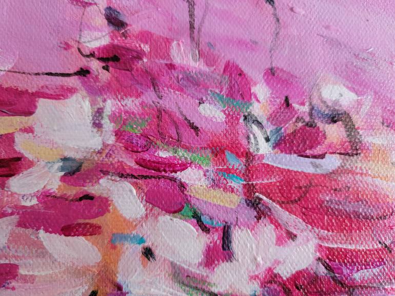 Original Abstract Floral Painting by Kyungsoo Lee