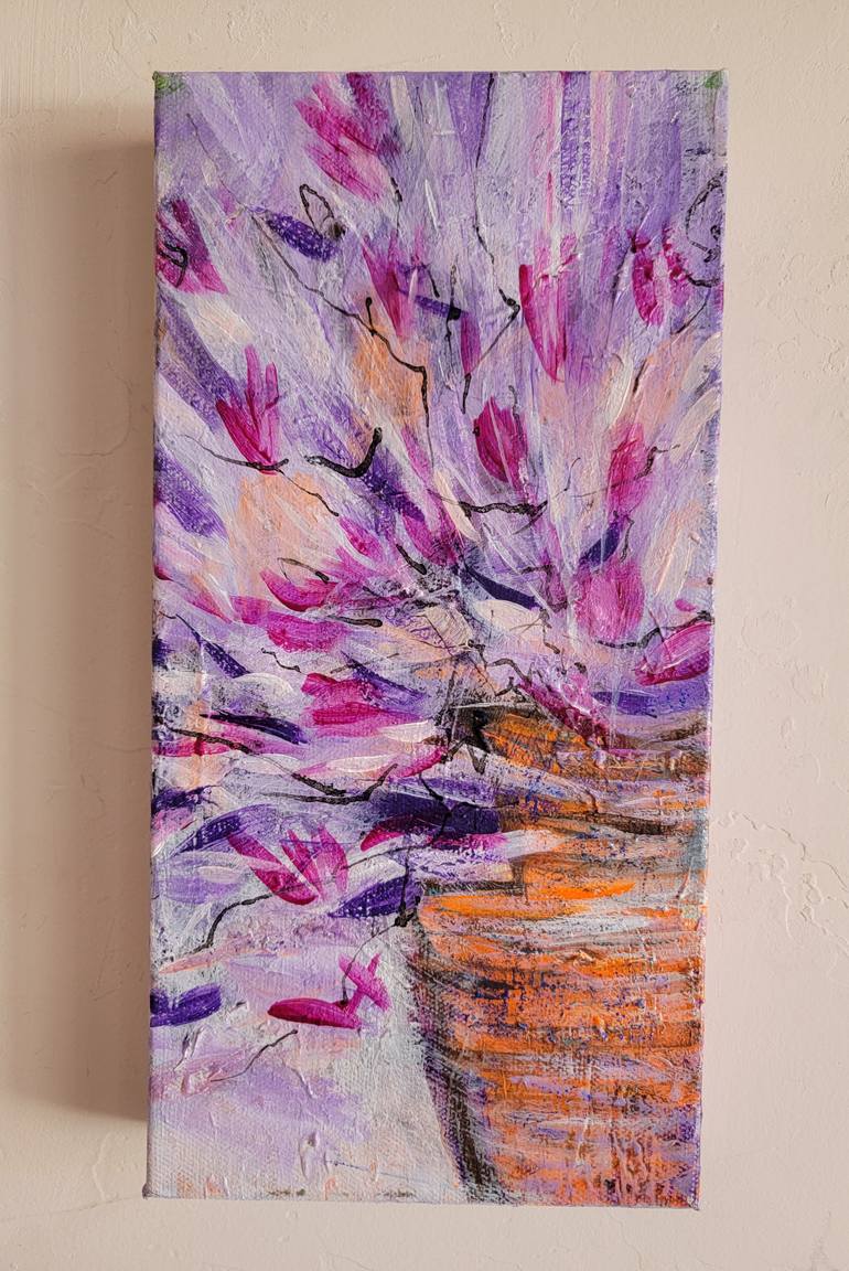 Original Abstract Floral Painting by Kyungsoo Lee