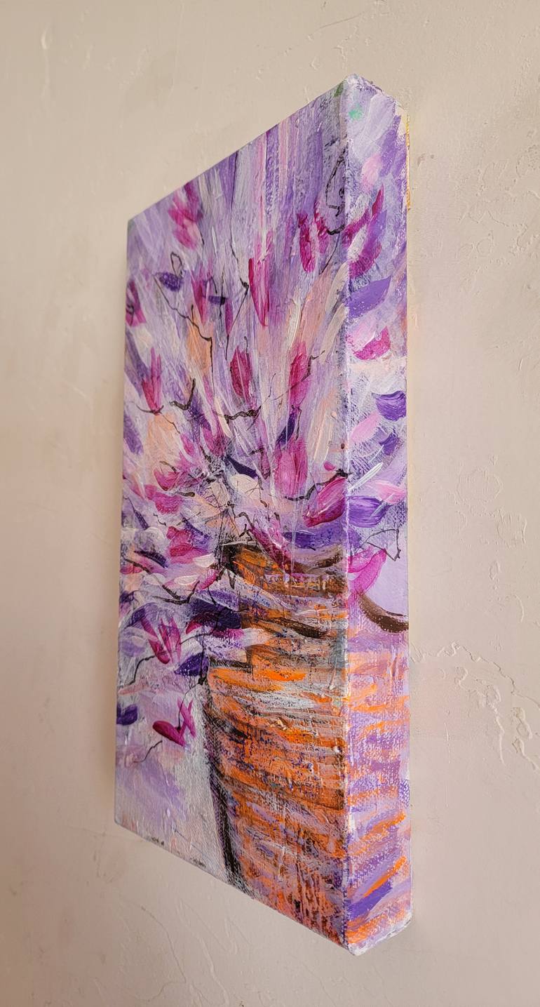 Original Abstract Floral Painting by Kyungsoo Lee