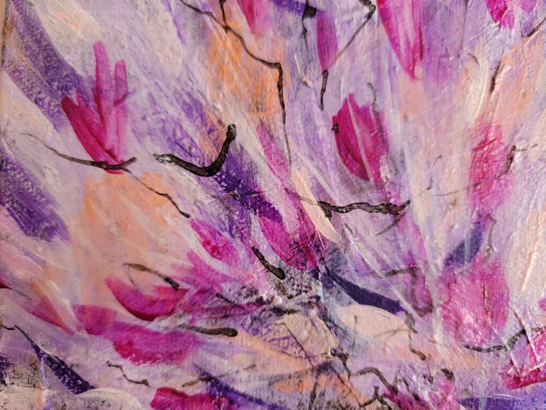 Original Abstract Floral Painting by Kyungsoo Lee