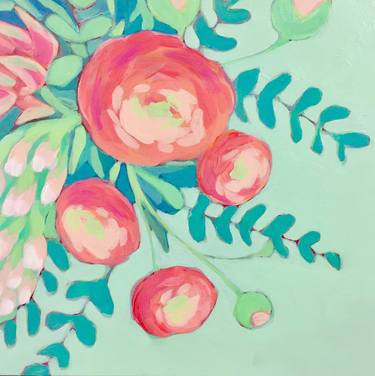 Original Abstract Expressionism Floral Paintings by Haley Russell