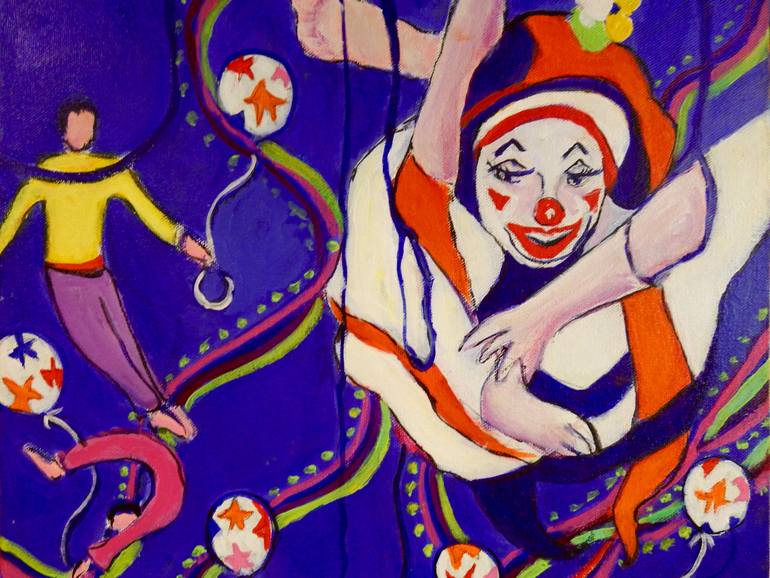 Original Figurative Performing Arts Painting by Myra Evans