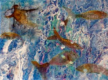 Print of Seascape Collage by Myra Evans