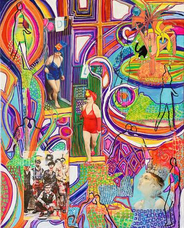 Print of Abstract People Collage by Myra Evans
