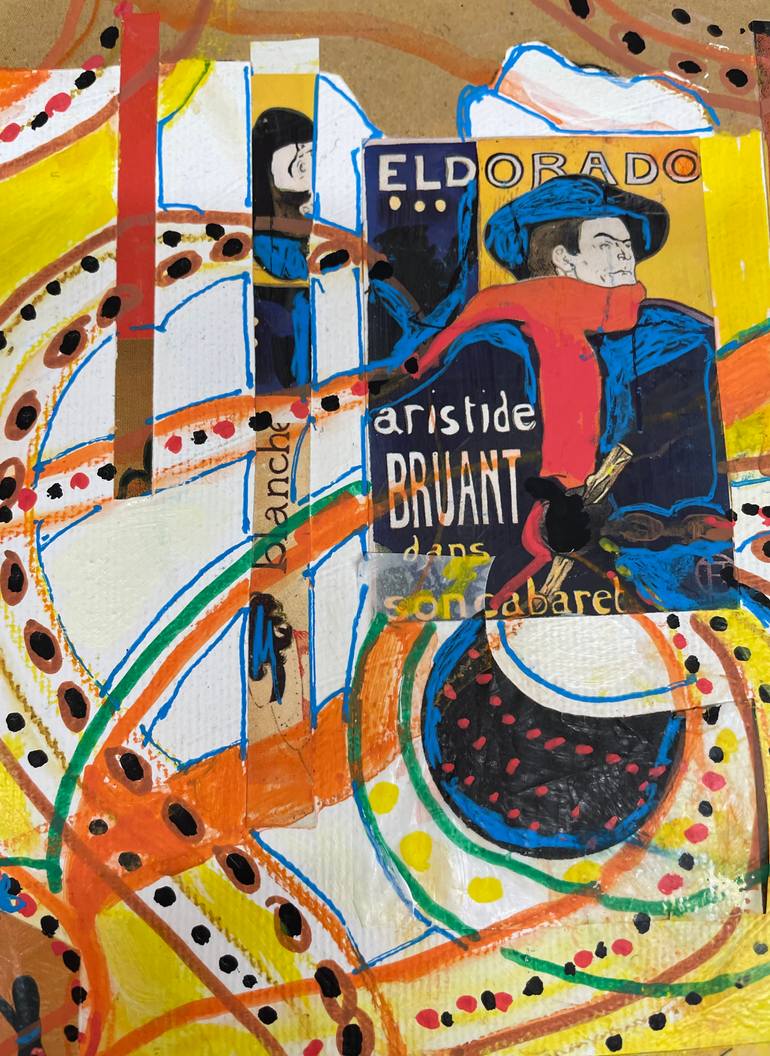 Original Art Deco Pop Culture/Celebrity Collage by Myra Evans