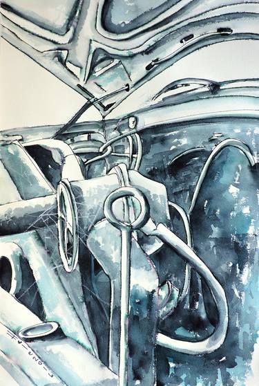 Print of Modern Motor Paintings by Hele Elgas