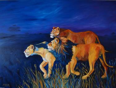 Original Expressionism Animal Paintings by ADELE NORTJE