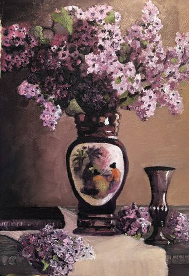 Ming Vase with Pink Blossoms thumb