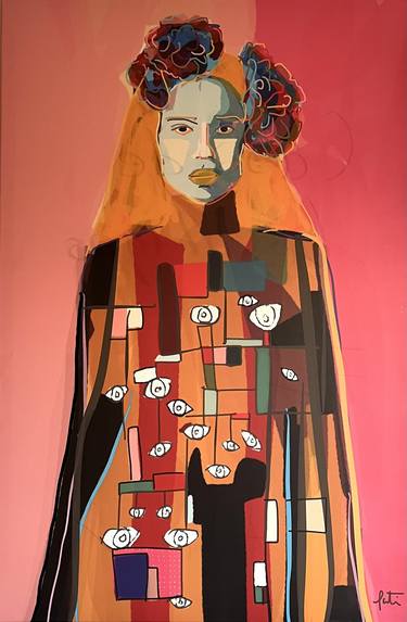 Original Contemporary Women Mixed Media by SANTIAGO ESTEBAN GLEZ