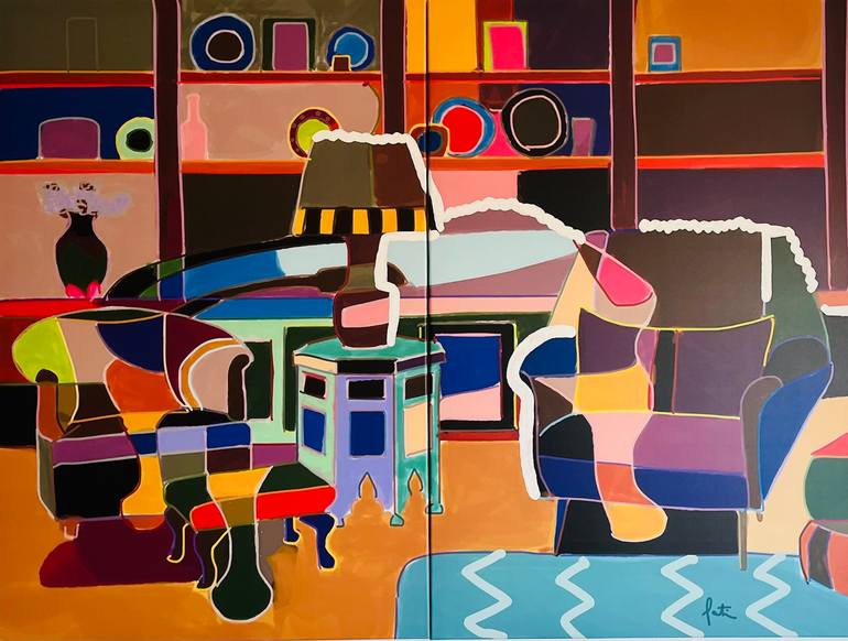 Original Architecture Mixed Media by Santiago Esteban Glez | Contemporary Art on Acrylic | Simona looks for her place