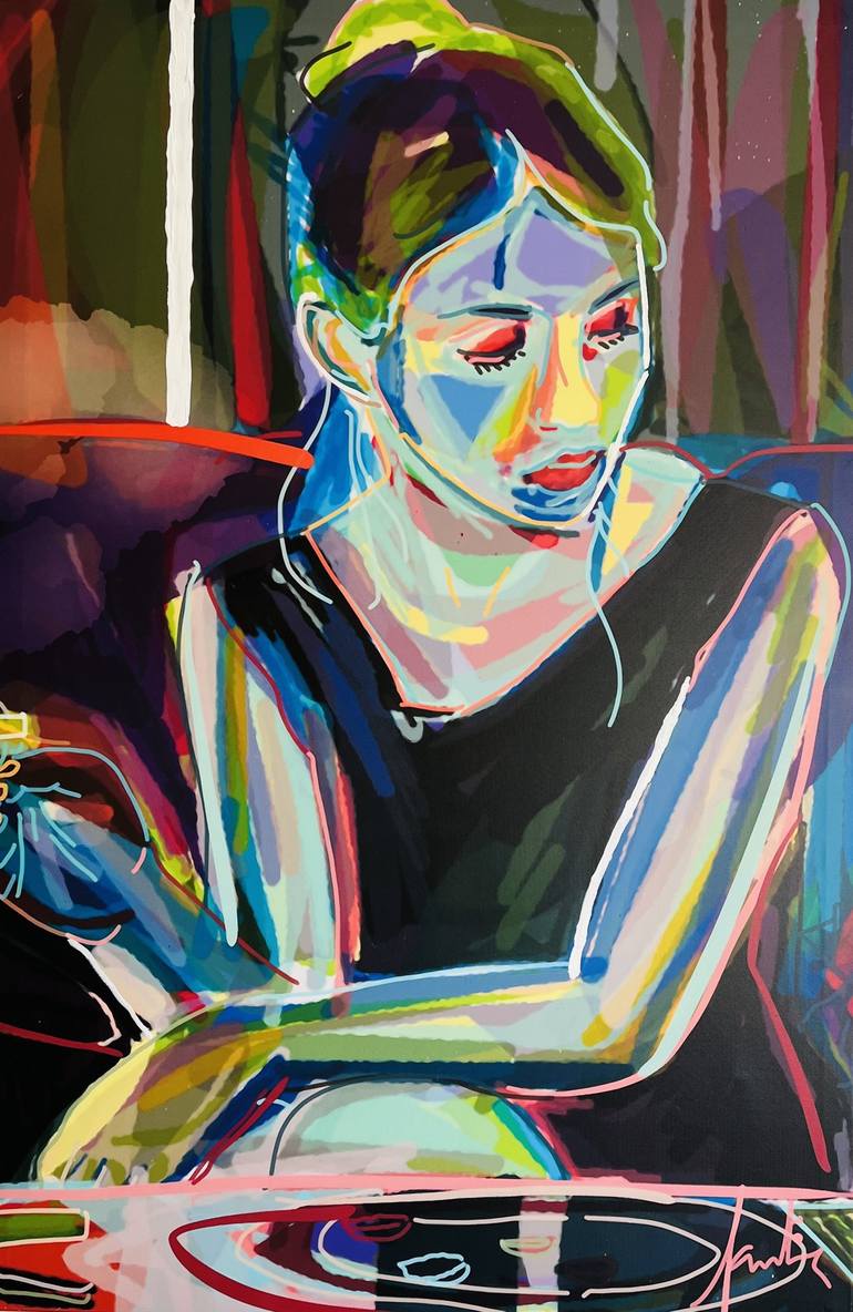 Original Expressionism Women Mixed Media by Santiago Esteban Glez