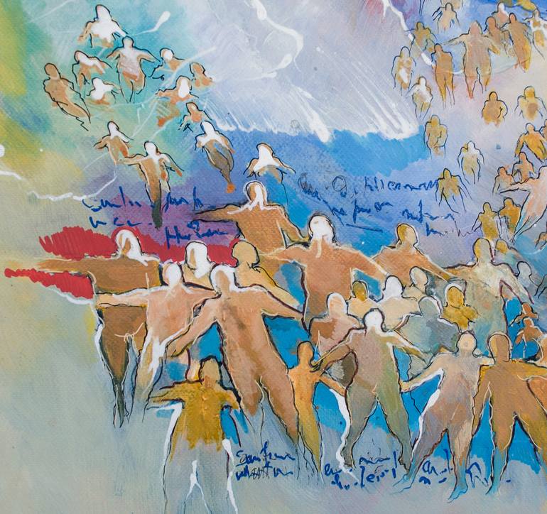 Original Contemporary People Mixed Media by Marco Caamano