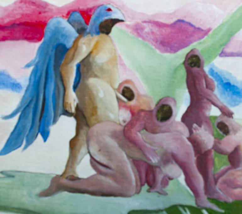 Original Figurative Erotic Painting by marco caamaño