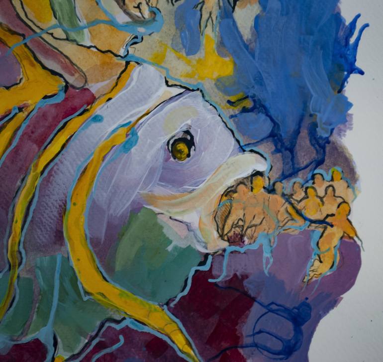 Original Figurative Animal Painting by marco caamaño