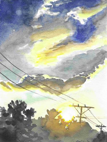 Sunset In Watercolor #3 thumb
