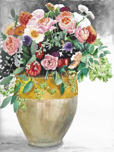 Original Fine Art Floral Paintings by Lisa Schulaner