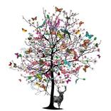 BLEIKUR STAG TREE - ART PRINT by Kristjana S Williams