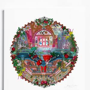 THROUGH THE ROSES AND INTO THE RABBIT HOLE - ART PRINT