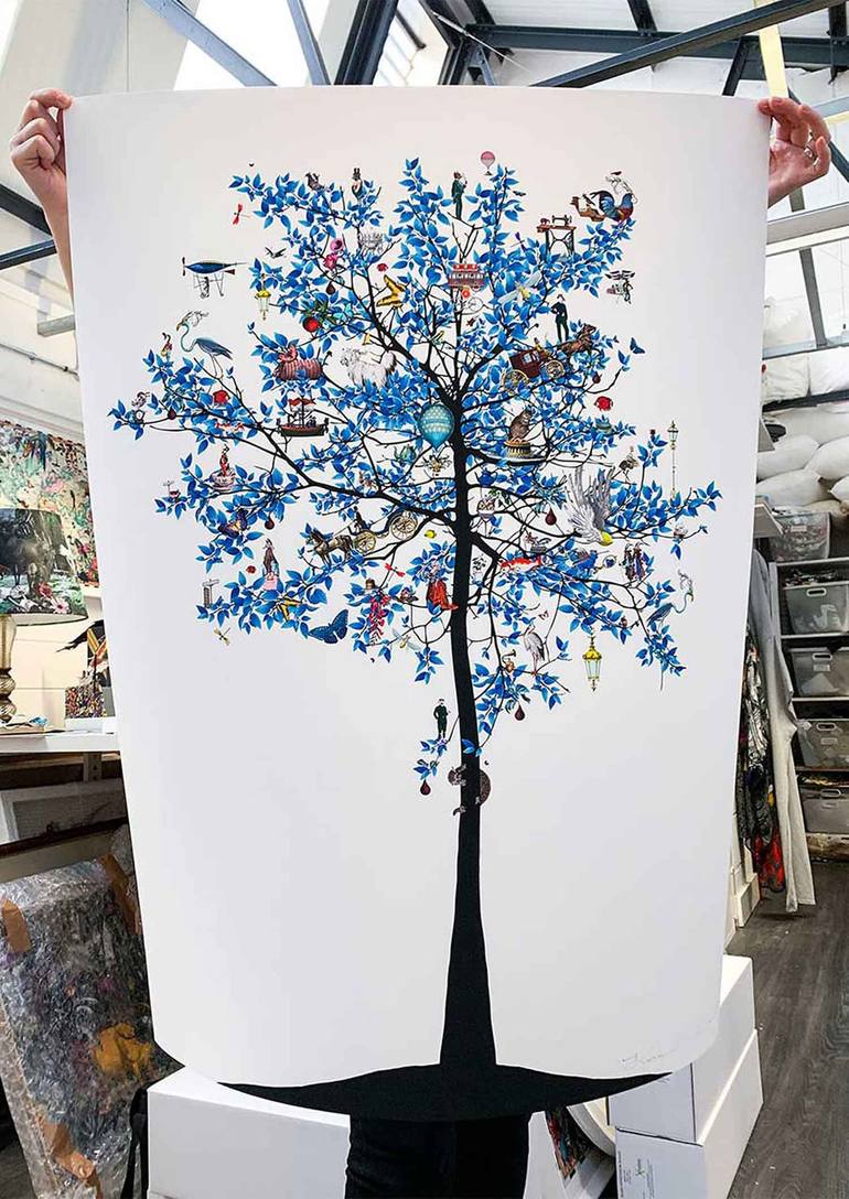 Original Fine Art Tree Printmaking by Kristjana S Williams