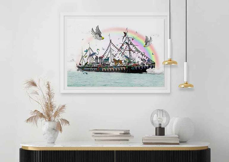 Original Ship Printmaking by Kristjana S Williams