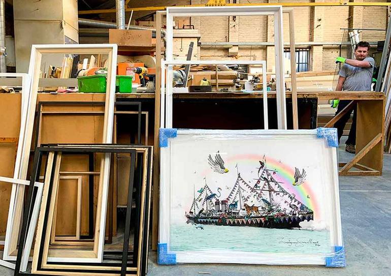 Original Fine Art Ship Printmaking by Kristjana S Williams