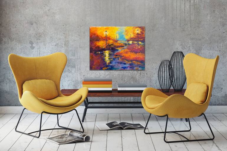 Original Impressionism Abstract Painting by Mari Gru