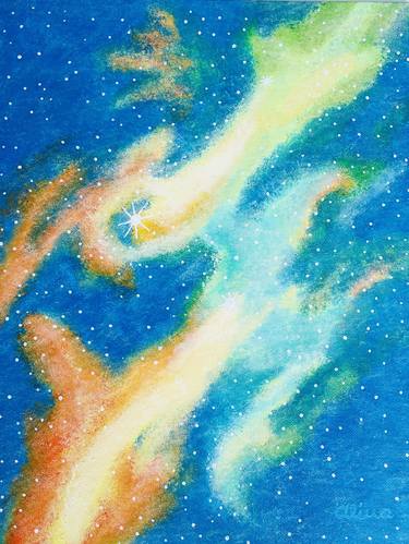 Print of Abstract Outer Space Paintings by Alina Deutsch