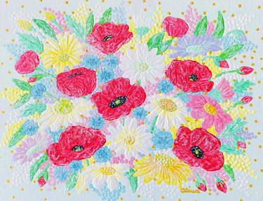 Original Abstract Floral Painting by Alina Deutsch