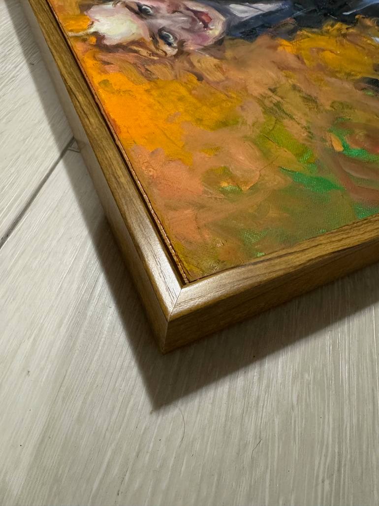 Original Abstract Expressionism People Painting by Olga Bolgar