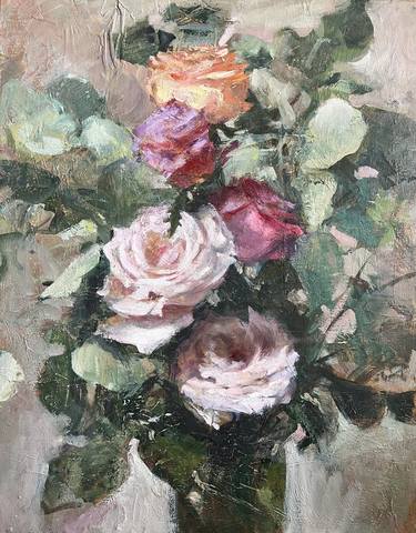 Original Modern Floral Paintings by Olga Bolgar