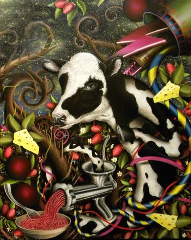 Print of Cows Paintings by Eric Hudgins