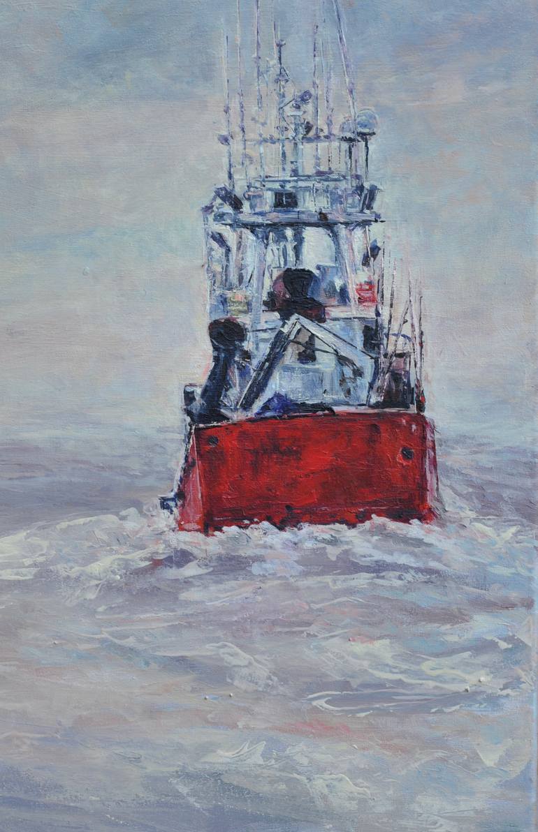 Original Figurative Boat Painting by Fuensanta Ruiz Urien