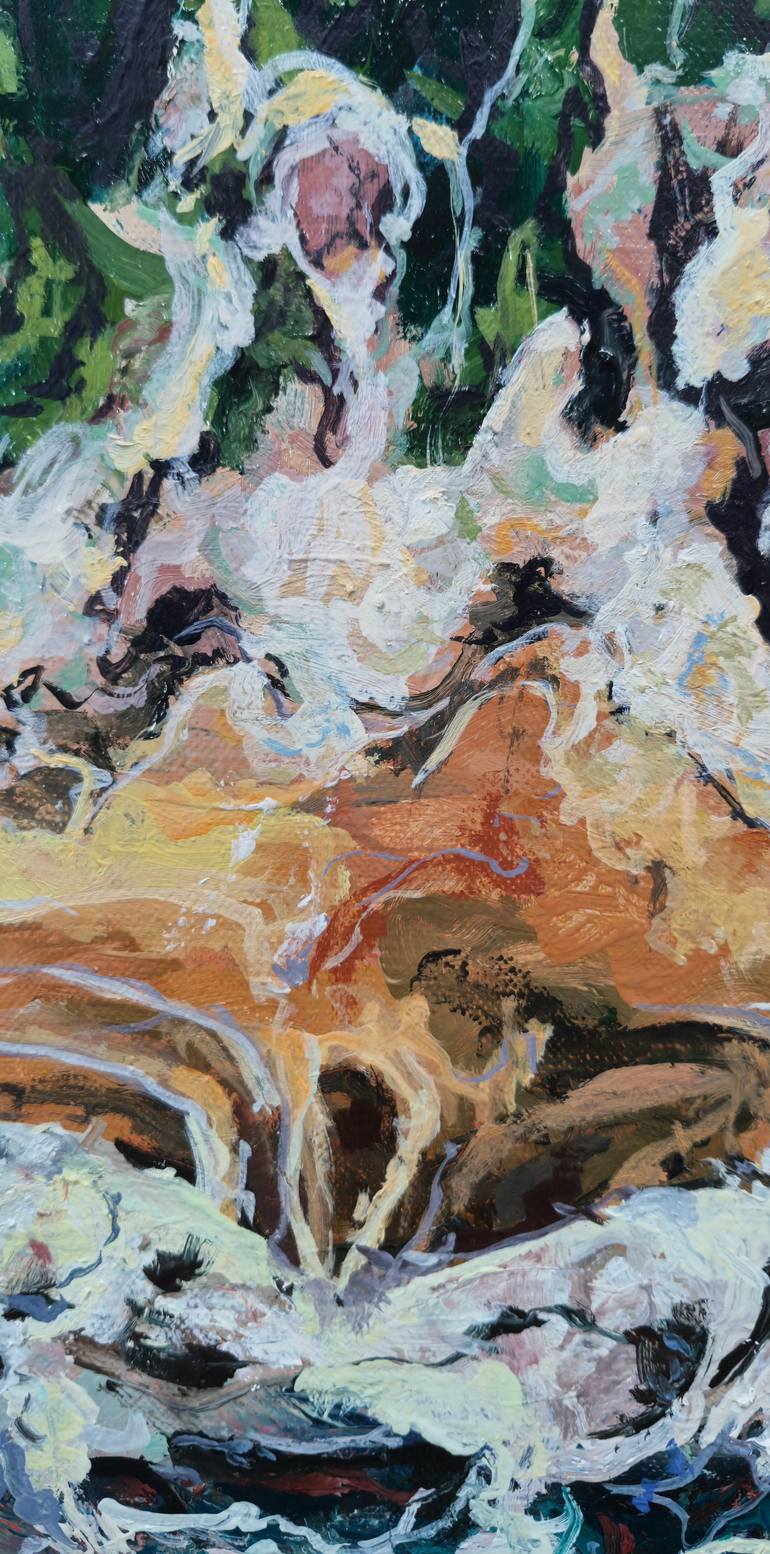 Original Abstract Expressionism Seascape Painting by Fuensanta Ruiz Urien