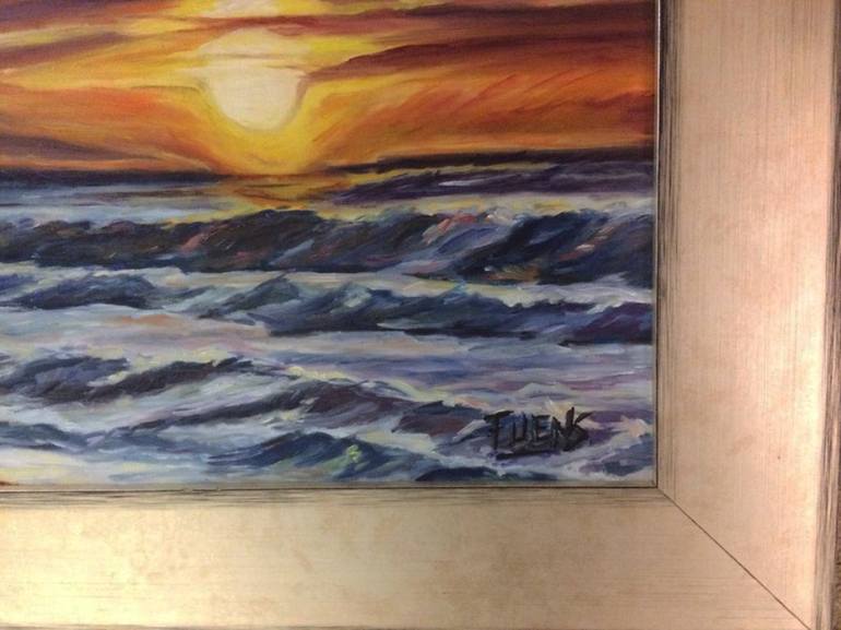 Original Impressionism Seascape Painting by Fuensanta Ruiz Urien