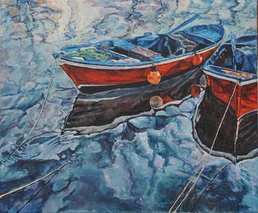 Original Realism Ship Paintings by Fuensanta Ruiz Urien