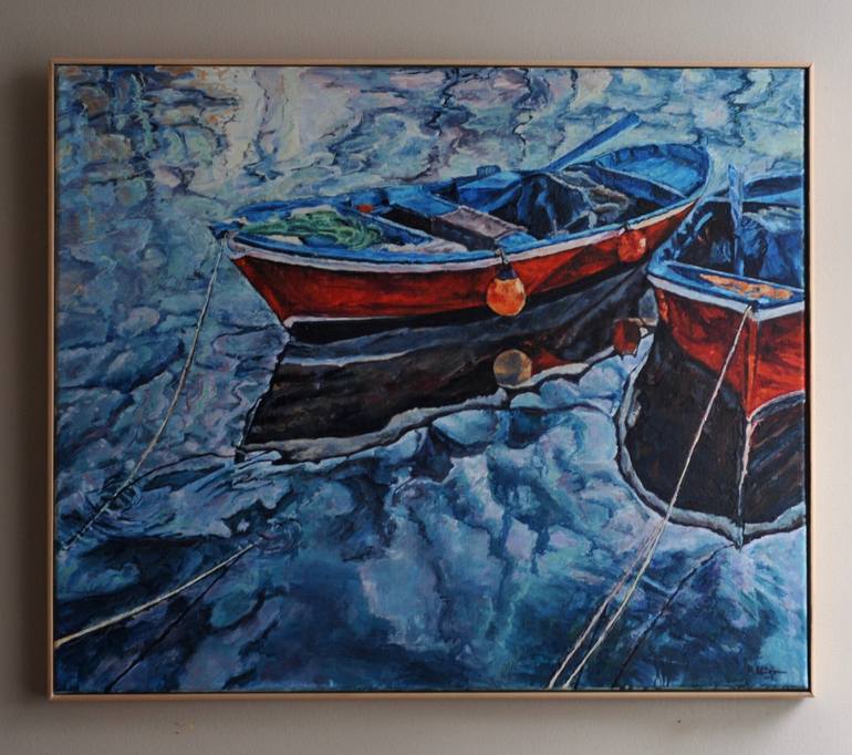 Original Ship Painting by Fuensanta Ruiz Urien