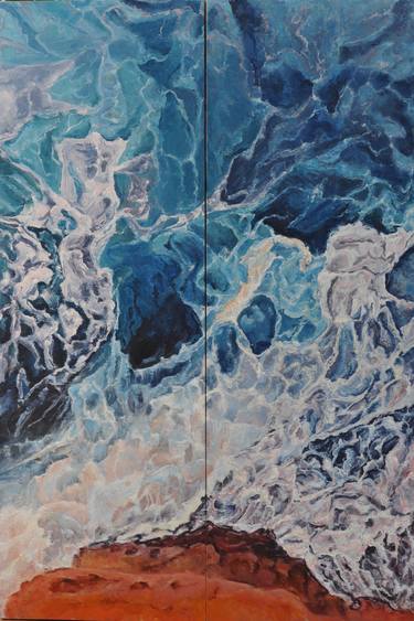 Original Abstract Seascape Paintings by Fuensanta Ruiz Urien