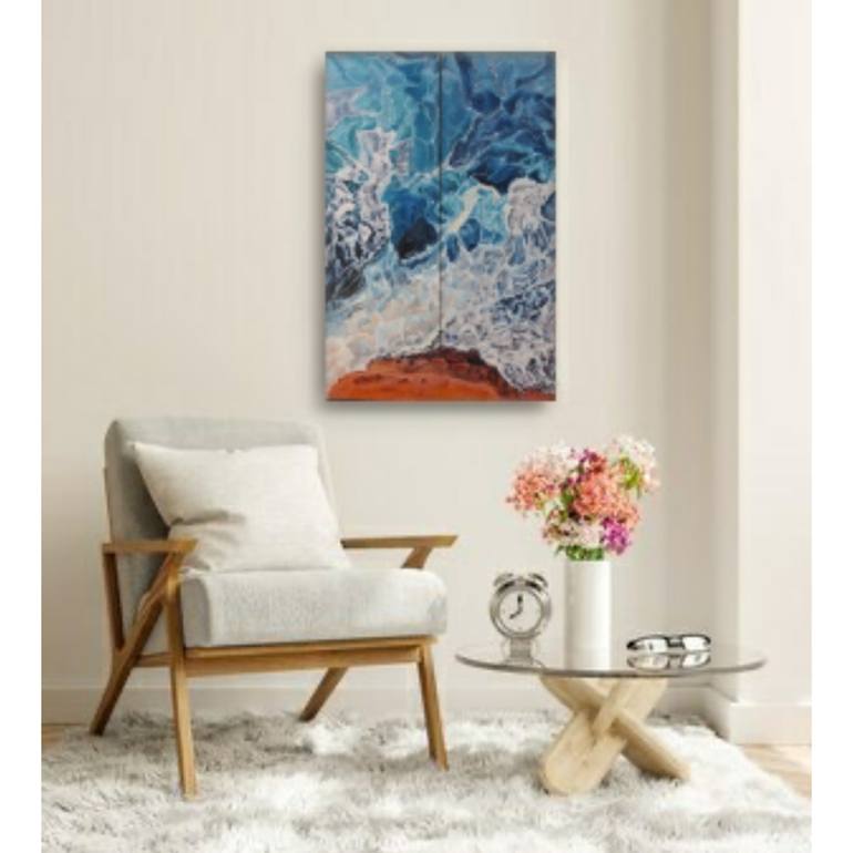 Original Abstract Seascape Painting by Fuensanta Ruiz Urien