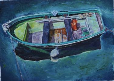 Original Fine Art Boat Paintings by Fuensanta Ruiz Urien
